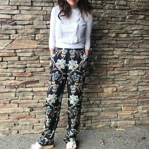 Anthropologie silk kachel palazzo pants women’s 6